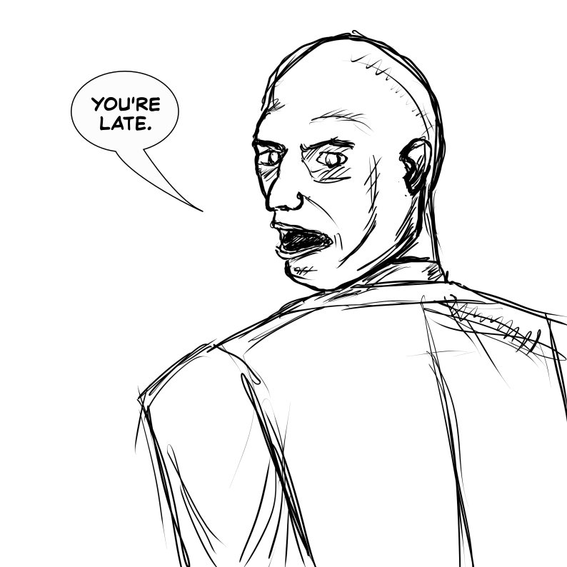 "Image" of Lex Luthor saying "Your'e Late."
